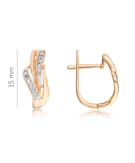 Золотые серьги с алмазами