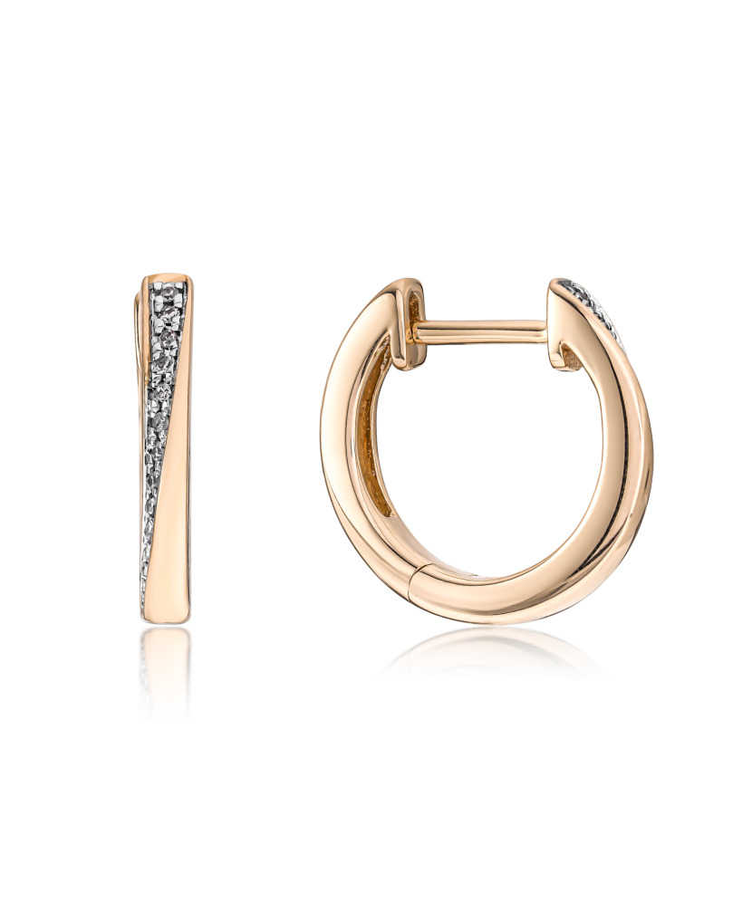 Золотые серьги с алмазами