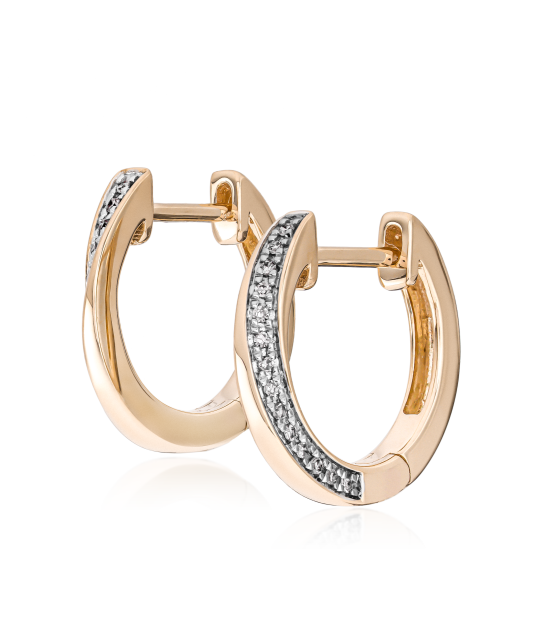 Золотые серьги с алмазами