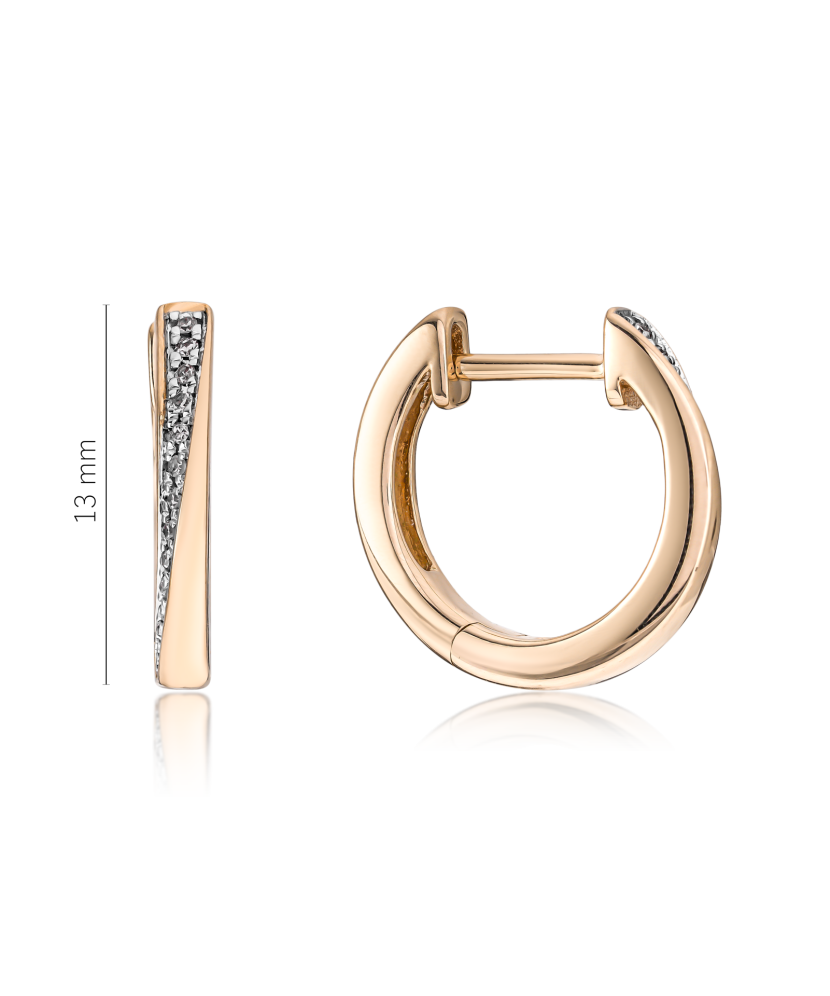 Zelta auskari ar dimantiem