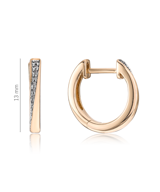 Zelta auskari ar dimantiem