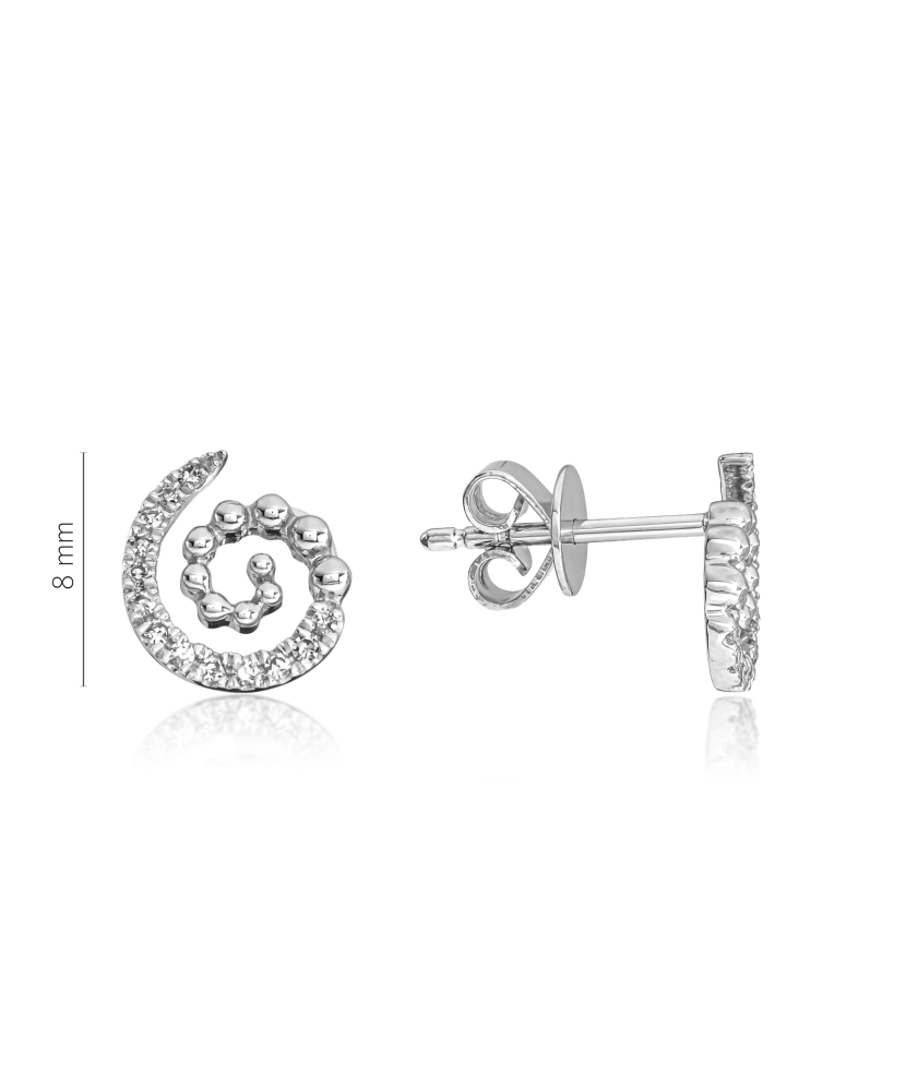 Серьги из белого золота с бриллиантами