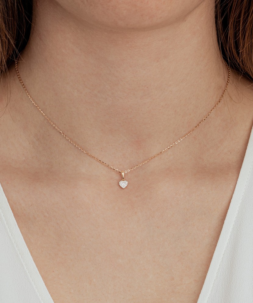 Подвеска из желтого золота с бриллиантами