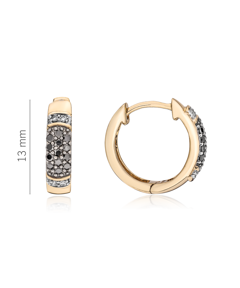 Dzeltena zelta auskari ar briljantiem