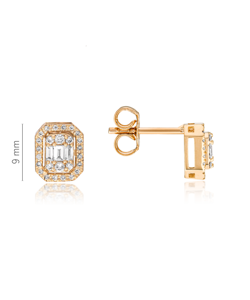 Золотые серьги с алмазами