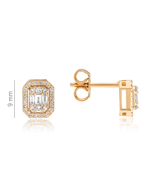 Zelta auskari ar dimantiem