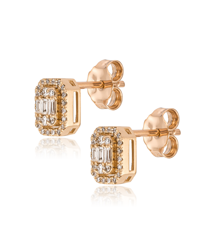 Zelta auskari ar dimantiem