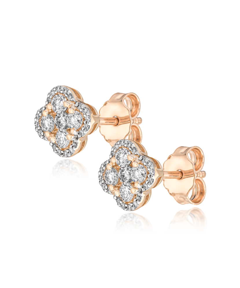 Zelta auskari ar dimantiem