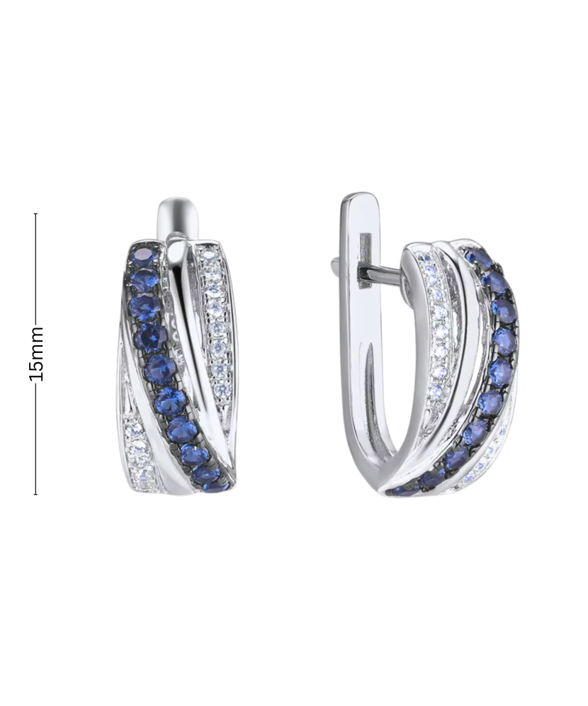 Sudraba auskari ar cirkoniem