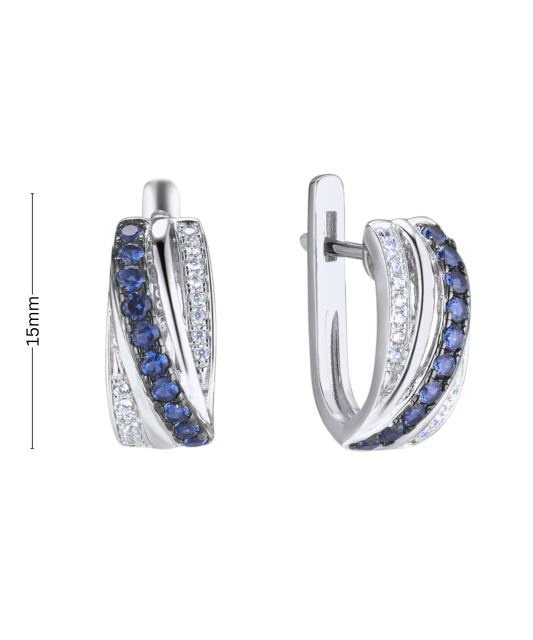 Sudraba auskari ar cirkoniem