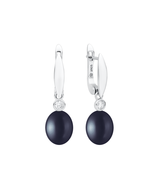 Sudraba auskari ar pērlēm un cirkonijiem - Goldinga