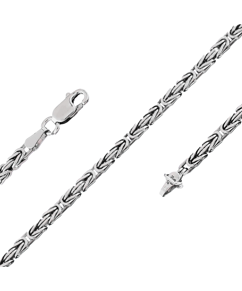 Sidabrinė grandinėlė dengta rodžiu "Royal Python"  - Goldinga