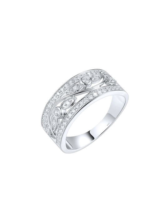 Sudraba gredzens ar cirkonijiem