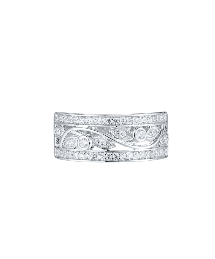 Sudraba gredzens ar cirkonijiem