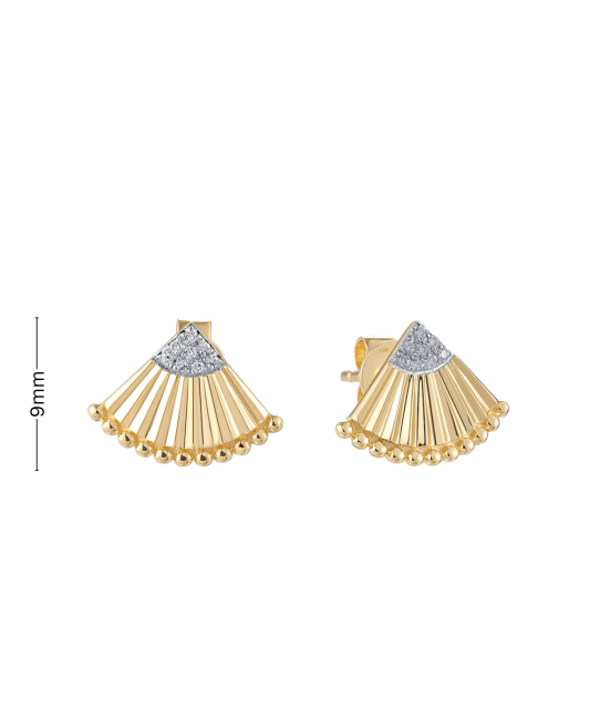 Dzeltena zelta auskari ar briljantiem