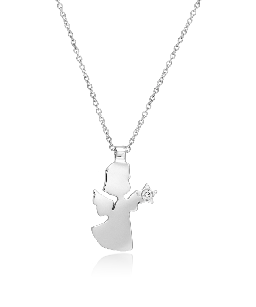 Baltā Zelta ķēdīte ar briljanta piekariņu