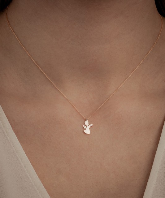 Zelta ķēdīte ar briljanta piekariņu