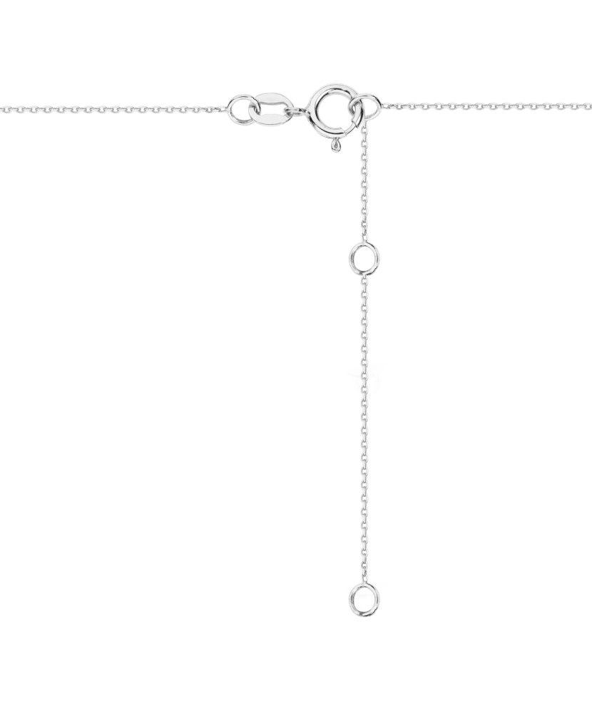 Baltā Zelta ķēdīte ar briljanta piekariņu