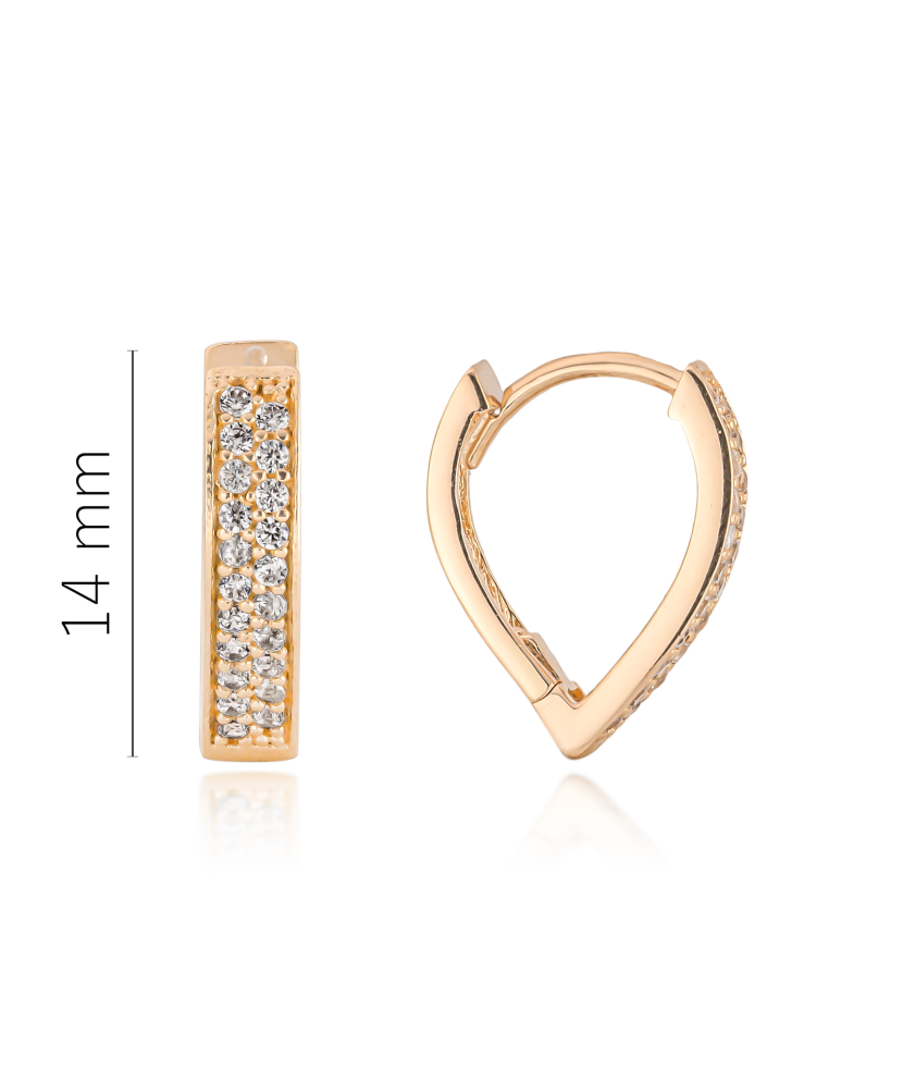 Золотые серьги с цирконами