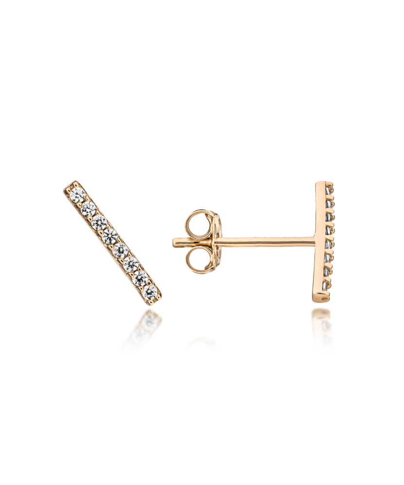 Золотые серьги с цирконами