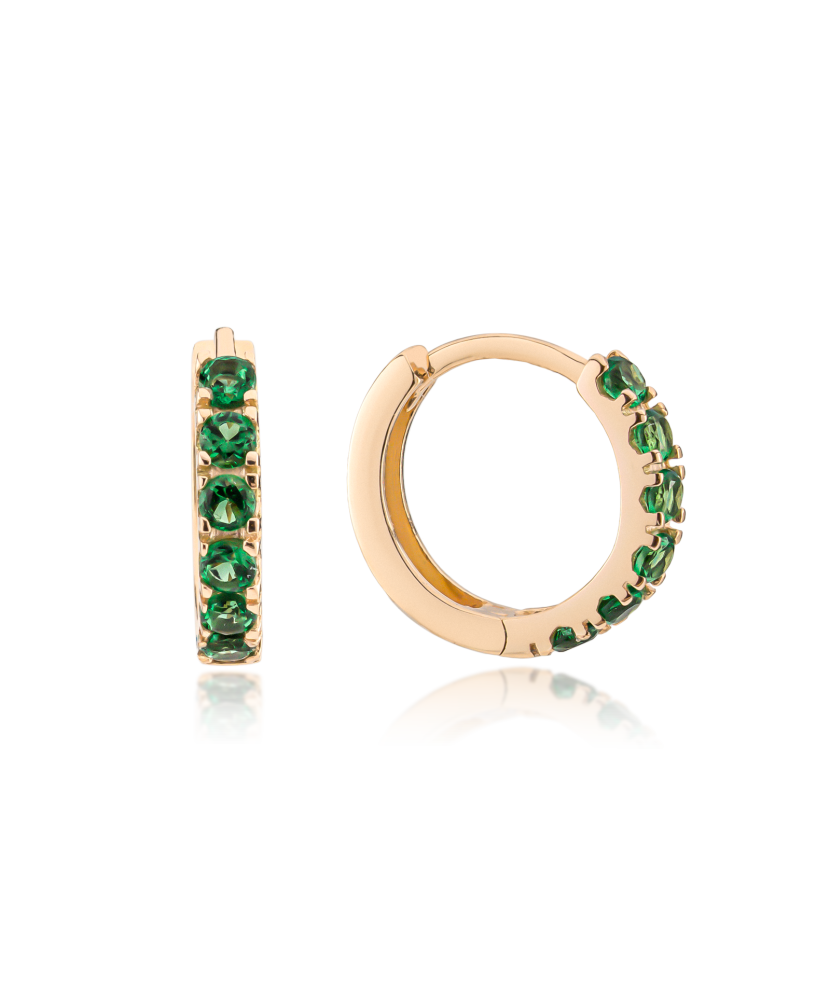 Золотые серьги с цирконами