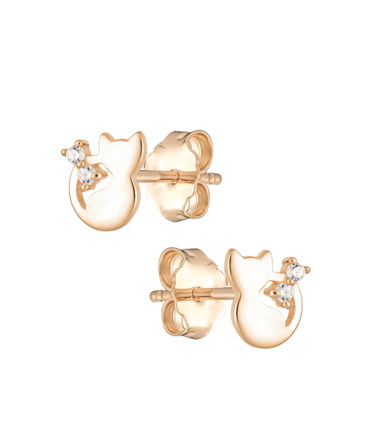 Zelta auskari ar cirkonijiem - Goldinga