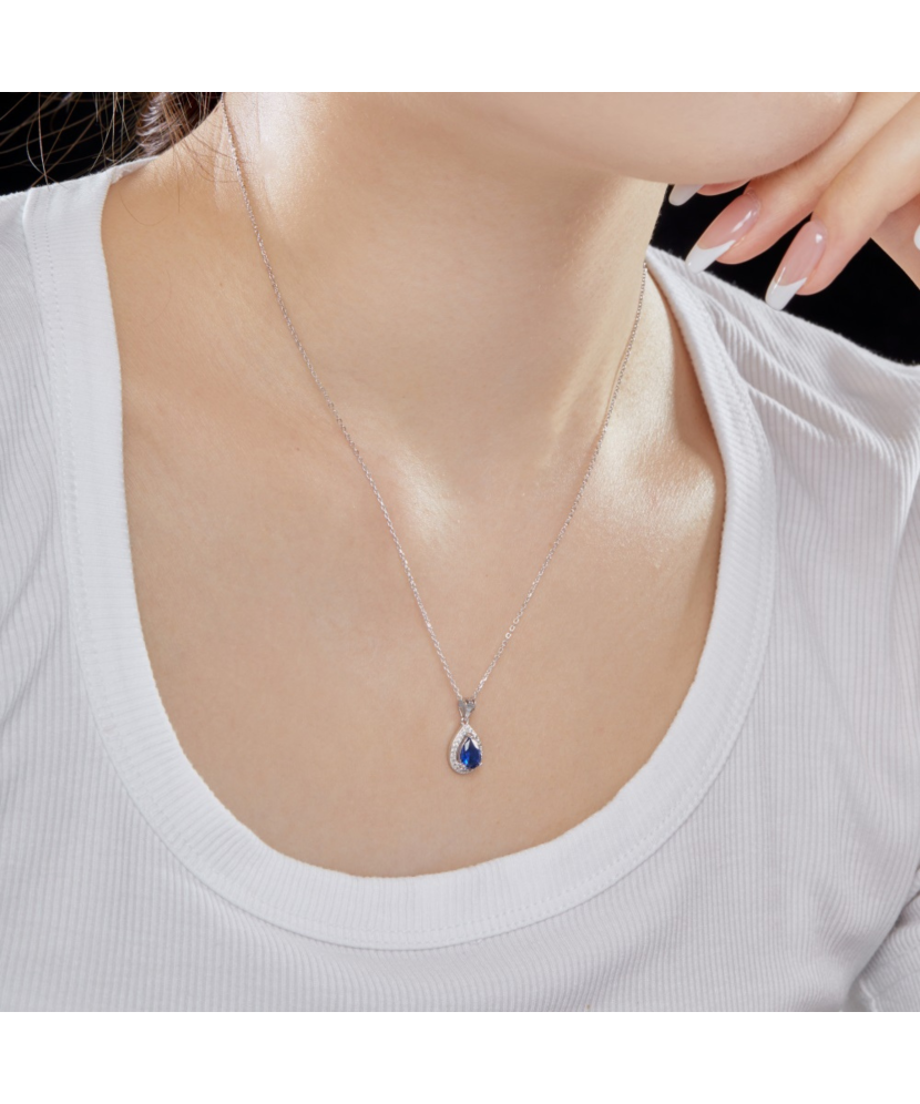 Sudraba ķēdīte ar cirkonija piekariņu