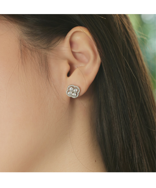 Серьги из серебра с цирконами