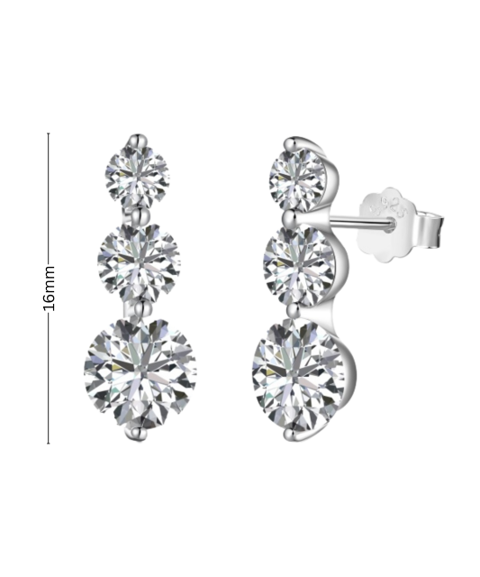 Sudraba auskari ar cirkonijiem