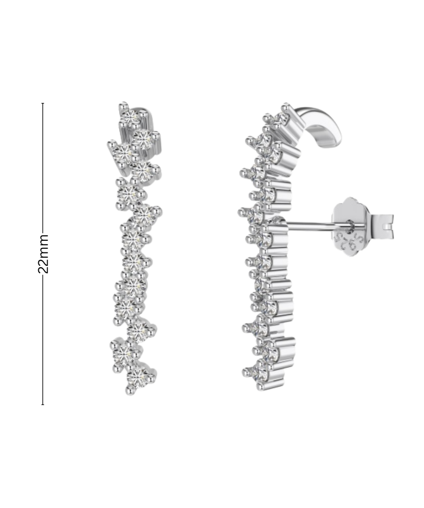 Sudraba auskari ar cirkonijiem