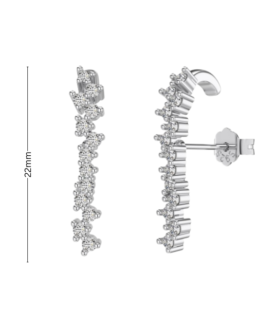 Sudraba auskari ar cirkonijiem