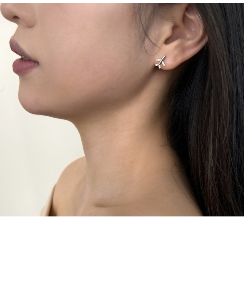 Sudraba auskari ar cirkonijiem