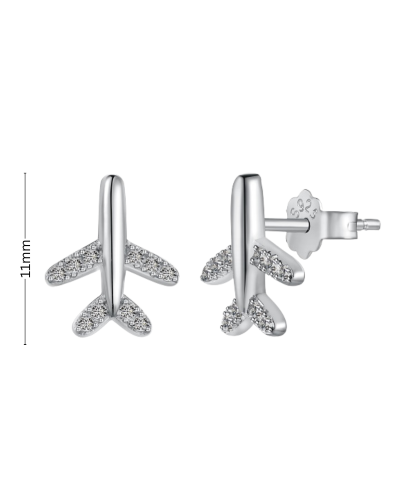 Sudraba auskari ar cirkonijiem