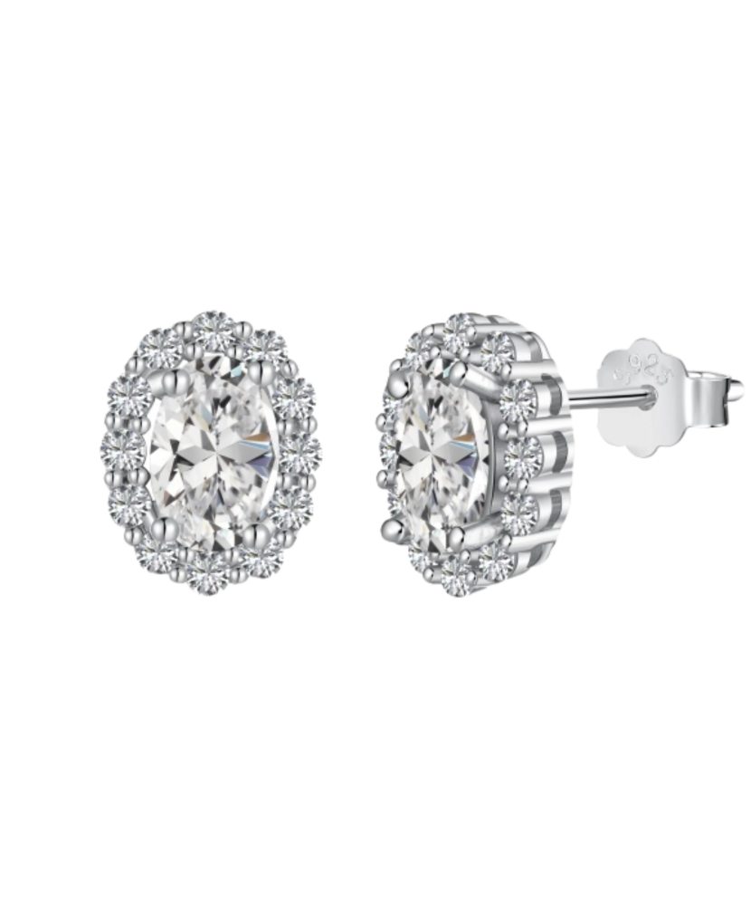 Sudraba auskari ar cirkonijiem