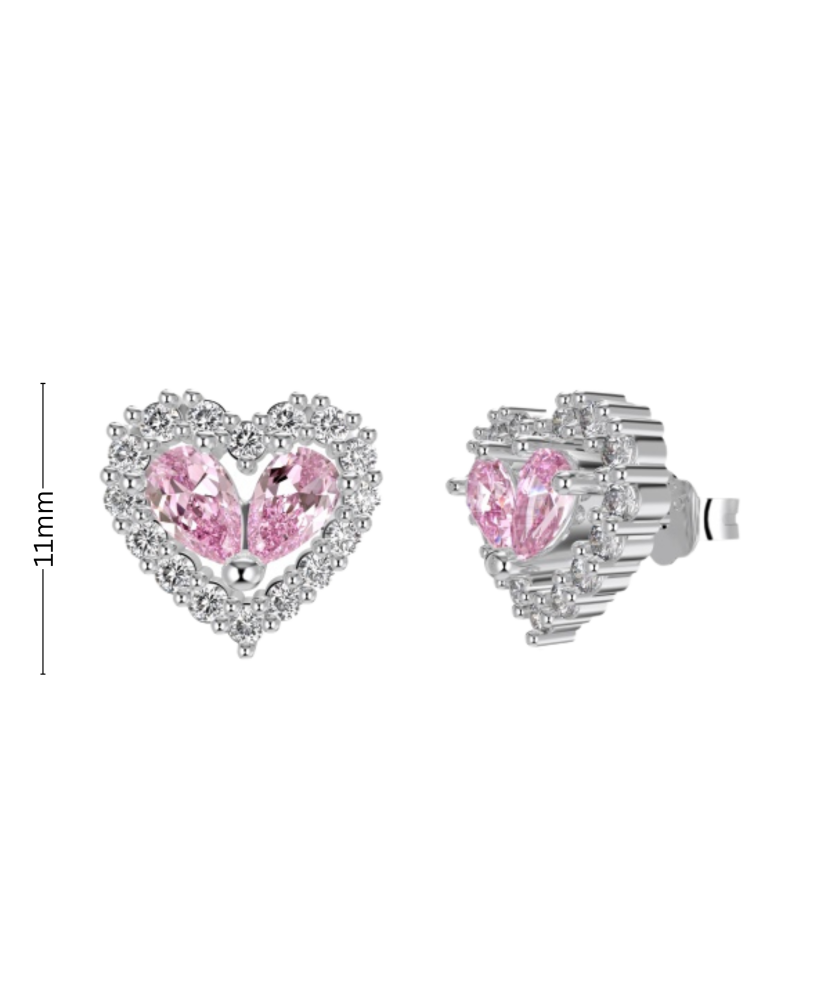 Серьги из серебра с цирконами