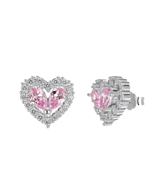 Серьги из серебра с цирконами