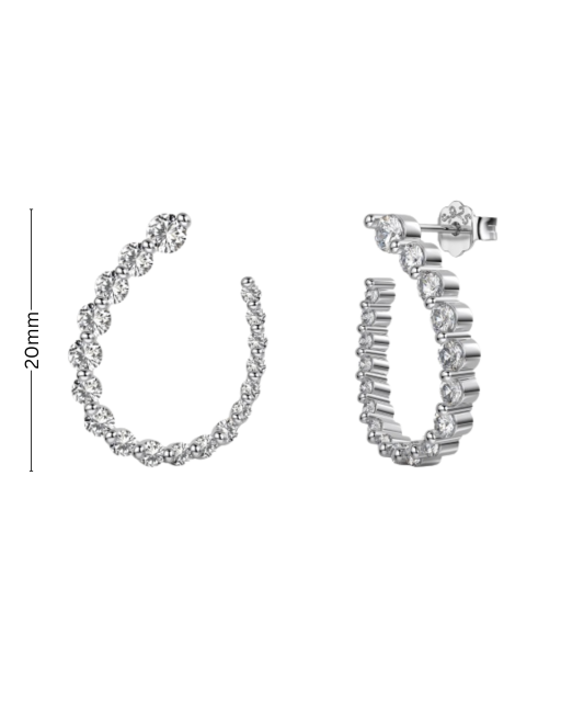 Sudraba auskari ar cirkonijiem