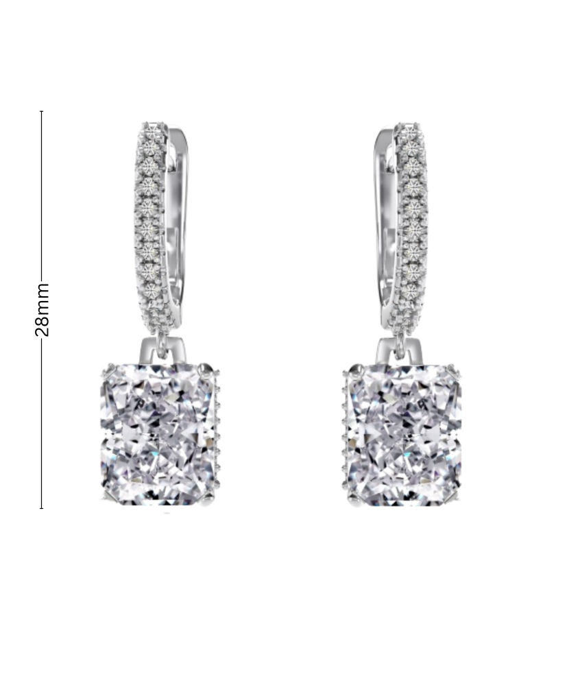 Sudraba auskari ar cirkonijiem