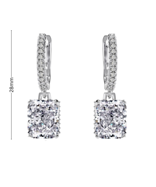 Sudraba auskari ar cirkonijiem