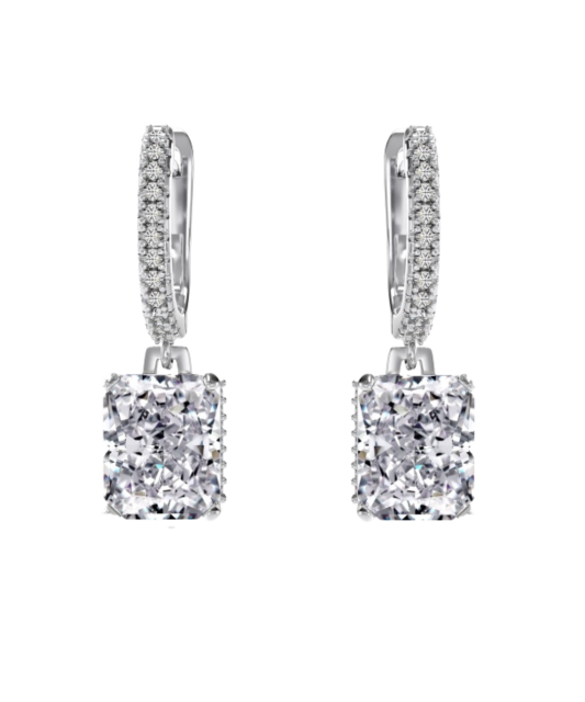 Серьги из серебра с цирконами