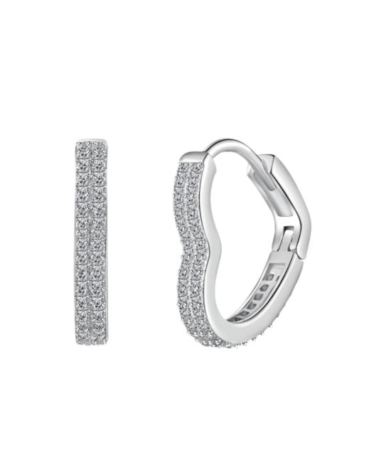 Sudraba auskari ar cirkonijiem