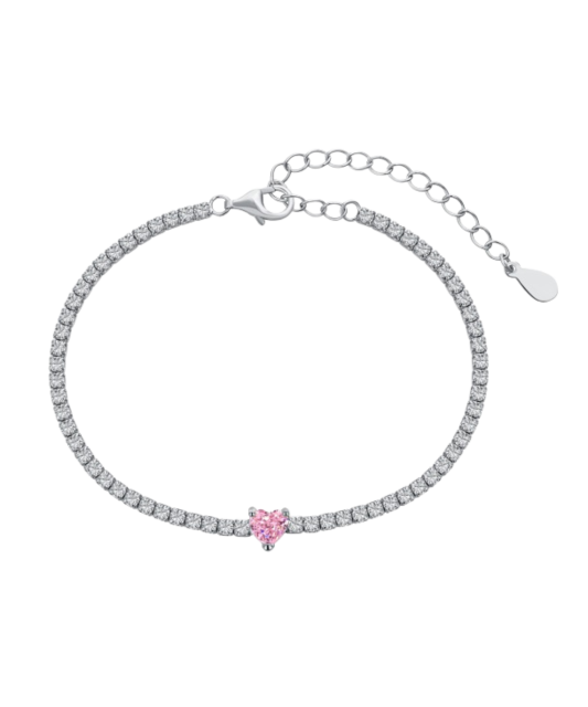 Sudraba rokassprādze ar cirkonijiem