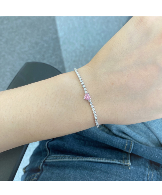 Sudraba rokassprādze ar cirkonijiem