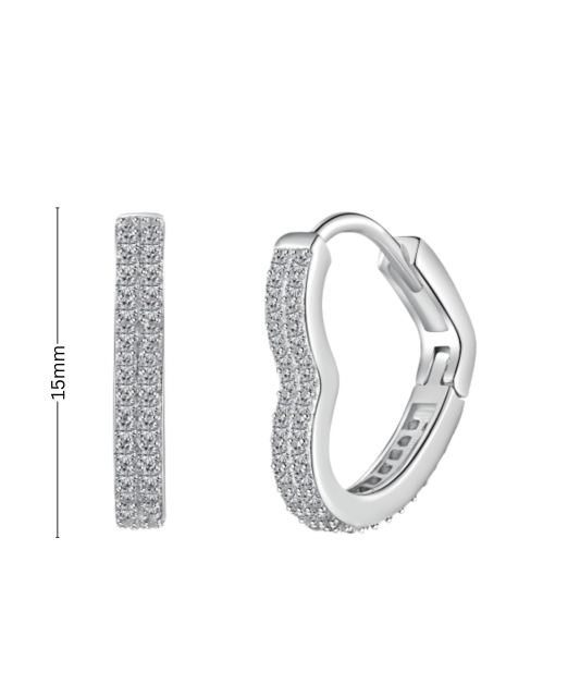 Серьги из серебра с цирконами