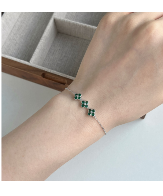 Серебряный браслет с цирконами