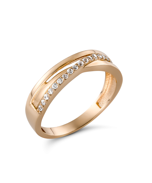 Zelta gredzens ar cirkonijiem