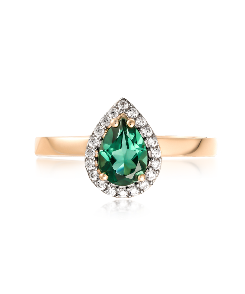 Zelta gredzens ar cirkonijiem