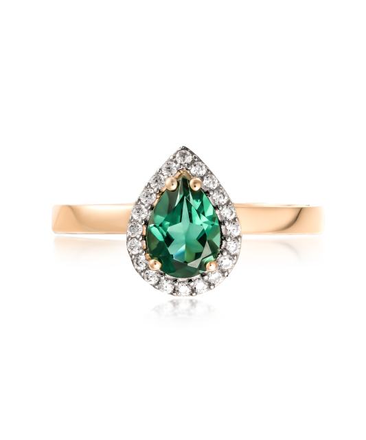 Золотое кольцо с цирконами