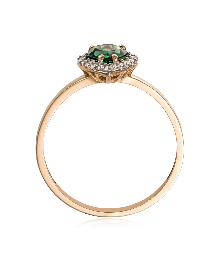 Zelta gredzens ar cirkonijiem