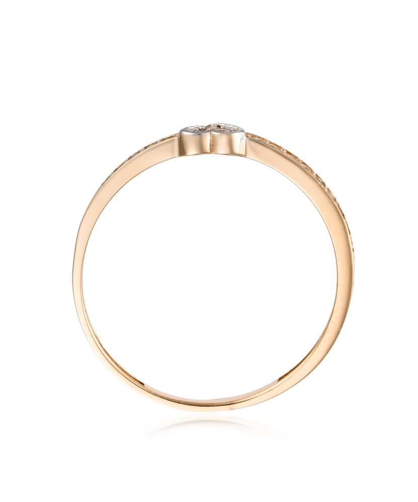 Zelta gredzens ar cirkonijiem